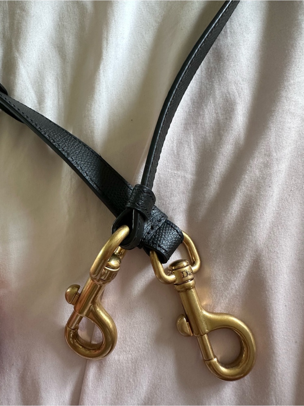 Black Leather Strap with Brass Hardware